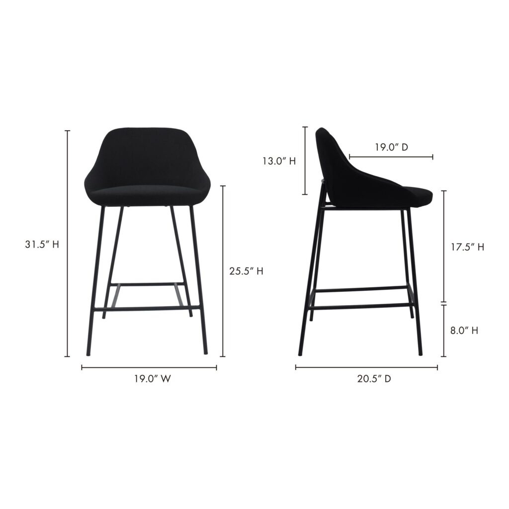 Shelby Counter Stool Black - Image 10