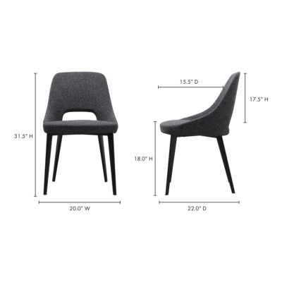 Tizz Dining Chair Dark Grey EJ-1041-25 EJ 1041 25 70