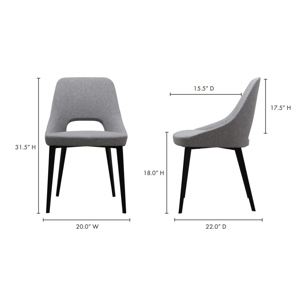 Tizz Dining Chair Light Grey - Image 8