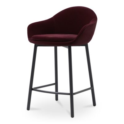 Emily Counter Stool Wine Velvet EJ-1046-38 EJ 1046 38 01