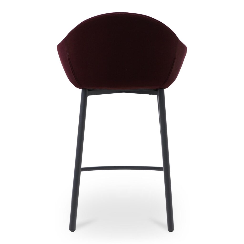 Emily Counter Stool Wine Velvet - Image 4