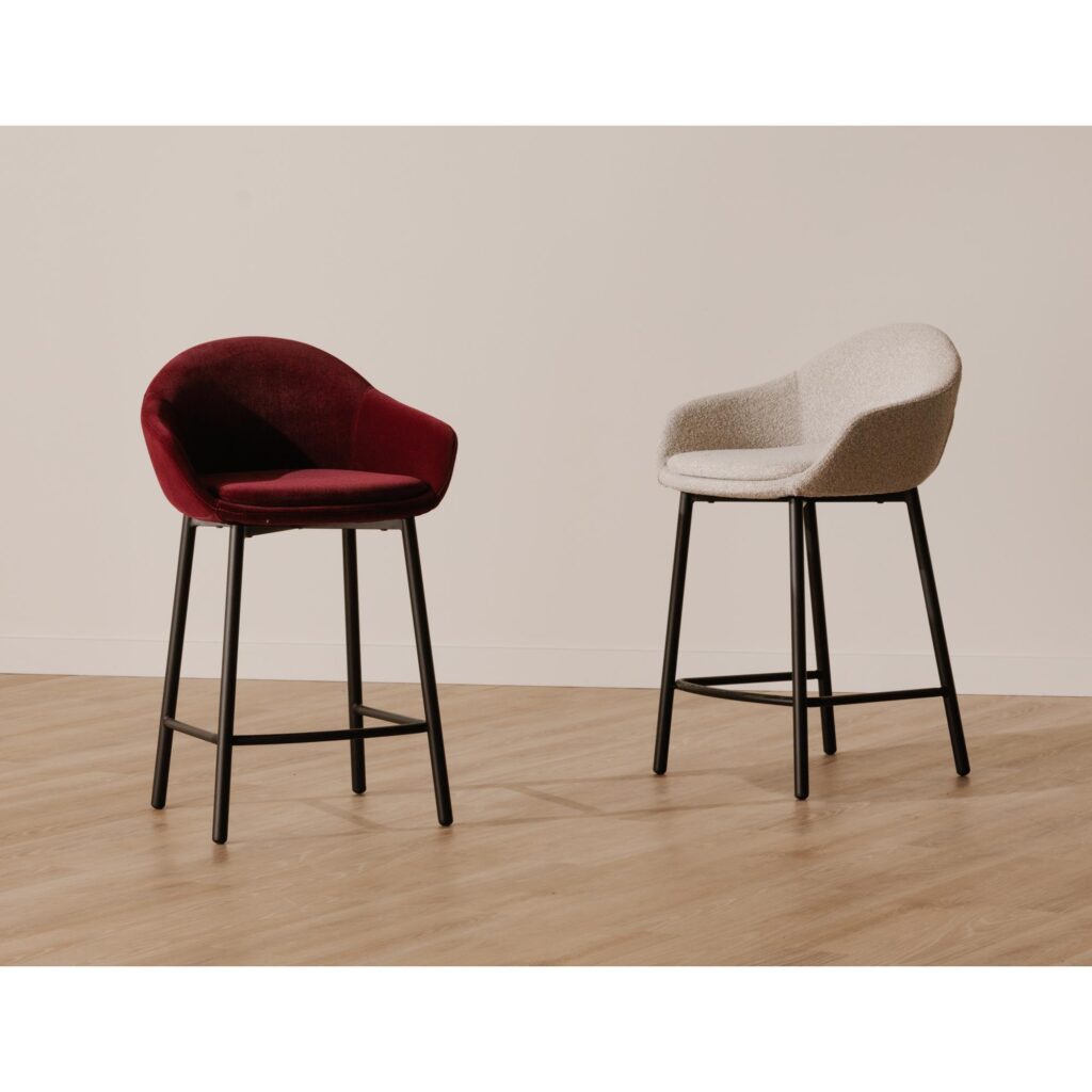 Emily Counter Stool Wine Velvet - Image 9