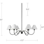 Whitney Chandelier Blackened Bronze EL-1003-02 EL 1003 02 70