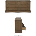 Clarence 6 Drawer Dresser Warm Brown 5 Clarence 6 Drawer Dresser Warm Brown EM-1011-03 EM 1011 03 DIM 70