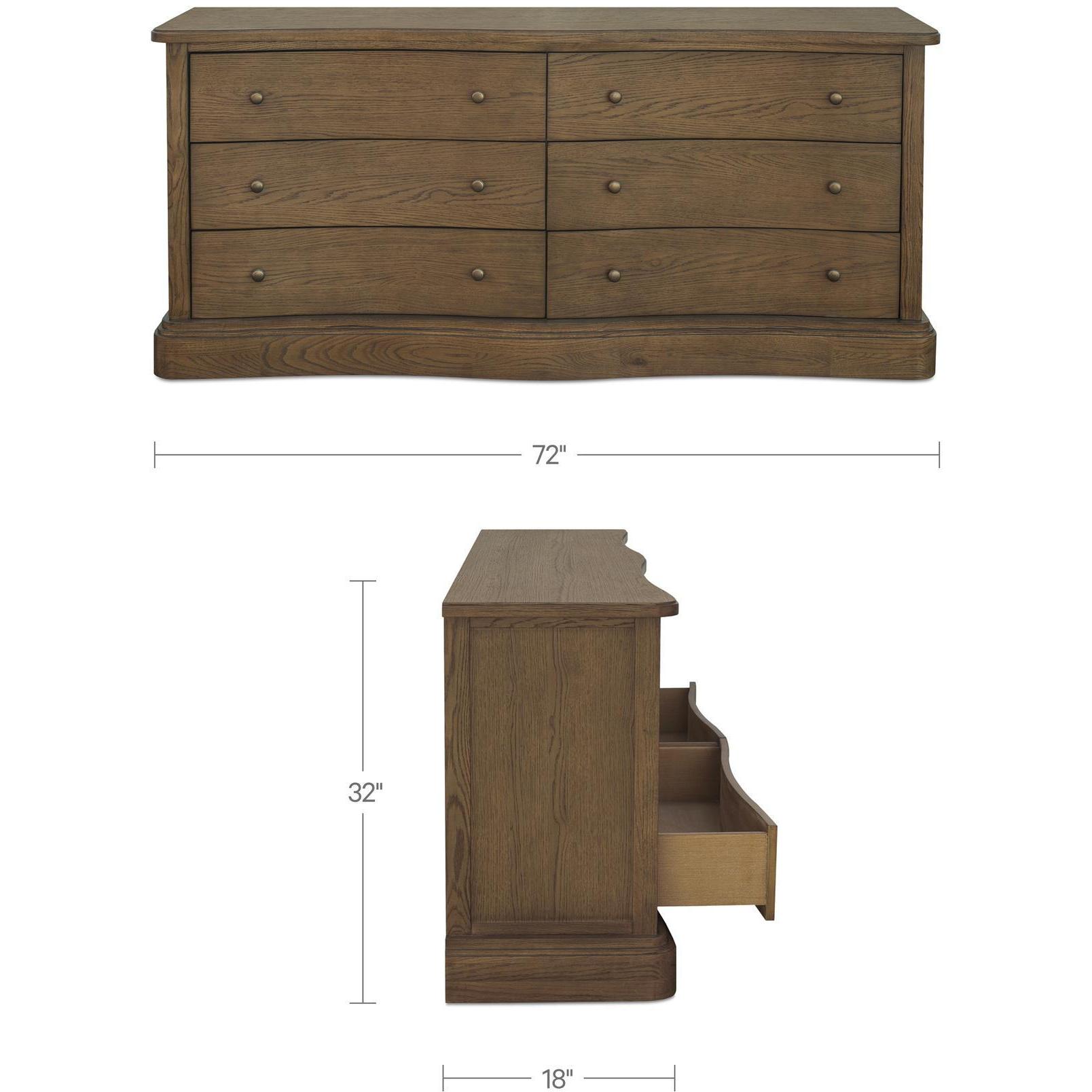 Clarence 6 Drawer Dresser Warm Brown 3 Clarence 6 Drawer Dresser Warm Brown - Image 3