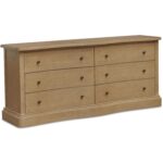 Clarence 6 Drawer Dresser Natural EM-1011-24 EM 1011 24 Clarence diagR shadsilo