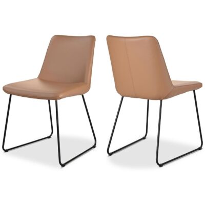 Villa Dining Chair Light Brown-Set Of Two EQ-1010-21 EQ 1010 21 82