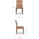 Frankie Dining Chair Tan Leather-Set Of Two EQ-1011-03 EQ 1011 03 70 dim