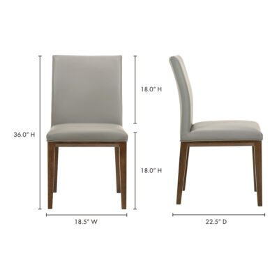 Frankie Dining Chair Grey (Set of 2) EQ-1011-15 EQ 1011 15 70