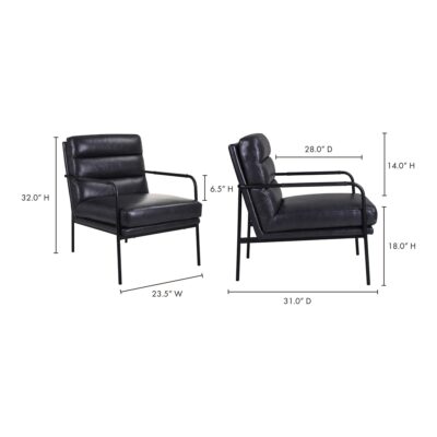 Verlaine Chair Raven Black EQ-1013-02 EQ 1013 02 70