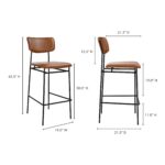 Sailor Barstool Brown 13 Sailor Barstool Brown EQ-1014-03 EQ 1014 03 70