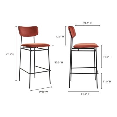 Sailor Bar Stool Amber EQ-1014-06 EQ 1014 06 70