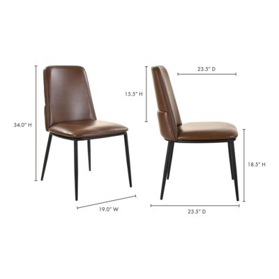 Douglas Dining Chair Dark Brown - Set Of Two EQ-1017-20 EQ 1017 20 70