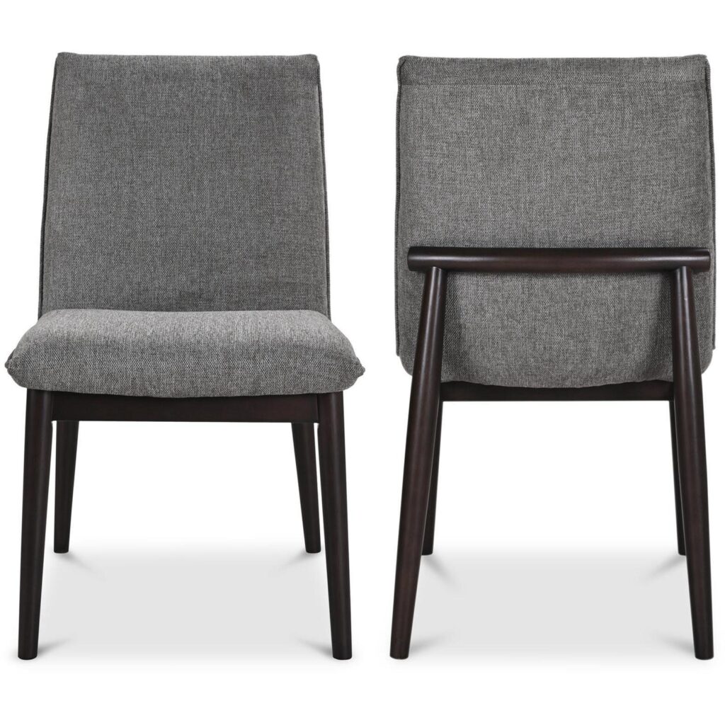 Charlie Dining Chair Dark Grey – Set Of Two - Image 2