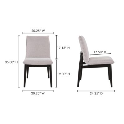 Charlie Dining Chair Beige– Set Of Two EQ-1023-34 EQ 1023 34 70