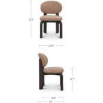 Sami Dining Chair Brown Set Of Two EQ-1027-03 EQ 1027 03 70 dim