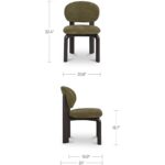Sami Dining Chair Olive Set of Two 5 Sami Dining Chair Olive Set of Two EQ-1027-27 EQ 1027 27 70 dim