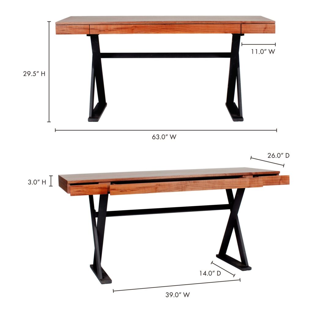 Reale Desk Walnut - Image 6