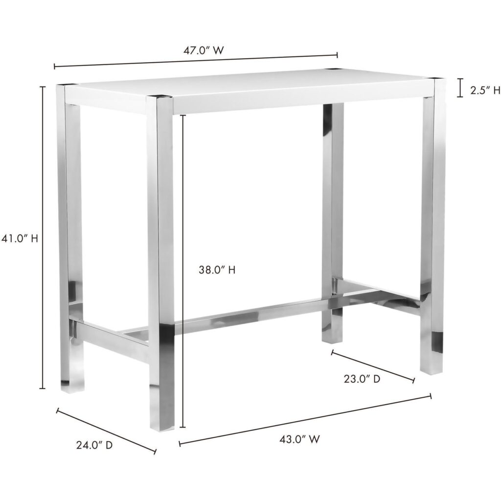 Riva Bar Table White - Image 4