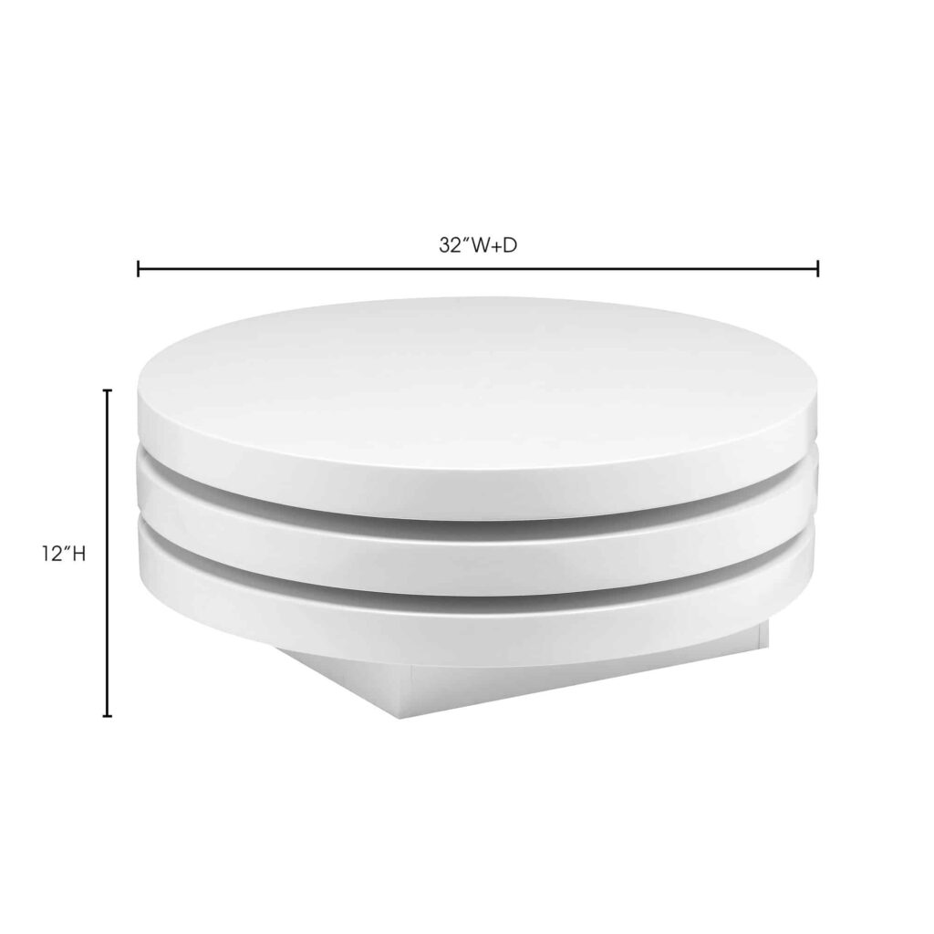 Torno Coffee Table White - Image 4