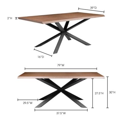 Oslo Dining Table Walnut ER-1174-20-0 ER 1174 20 70