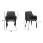 Cantata Dining Chair Black (Set of 2) 21 Cantata Dining Chair Black (Set of 2) ER-2040-02 ER 2040 02 70