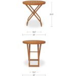Perry Outdoor Bistro Table Natural 5 Perry Outdoor Bistro Table Natural ET-1007-24 ET 1007 24 70 dim