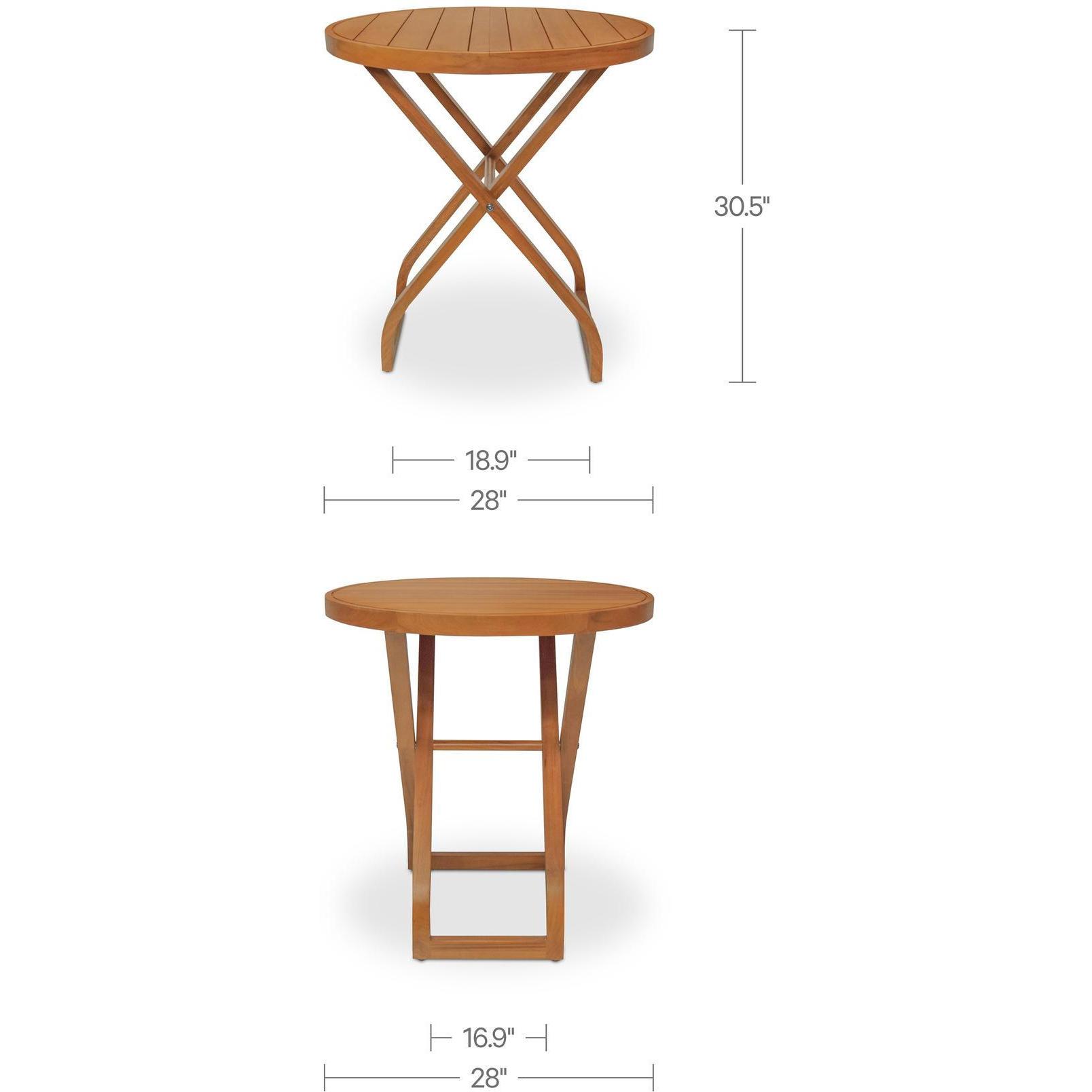 Perry Outdoor Bistro Table Natural 3 Perry Outdoor Bistro Table Natural - Image 3