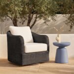 Bodhi Outdoor Swivel Accent Chair Charcoal ET-1009-07 ET 1009 07 10
