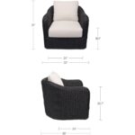 Bodhi Outdoor Swivel Accent Chair Charcoal ET-1009-07 ET 1009 07 70 dim
