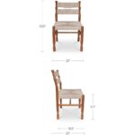 Raf Outdoor Dining Chair Natural - Set Of Two ET-1010-24 ET 1010 24 70 dim