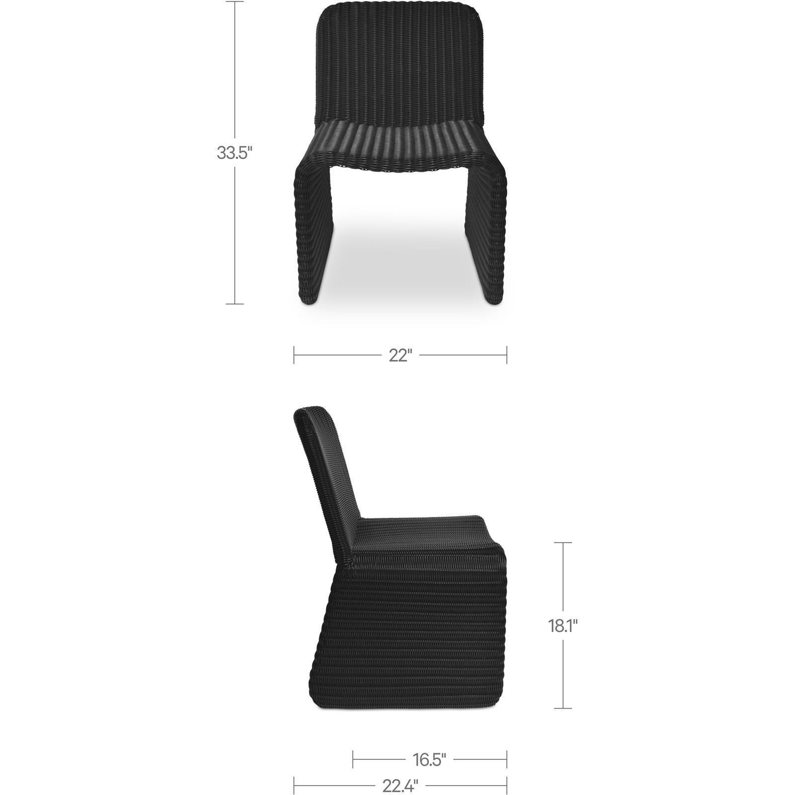 Ella Outdoor Dining Chair Charcoal-Set of Two 3 Ella Outdoor Dining Chair Charcoal-Set of Two - Image 3