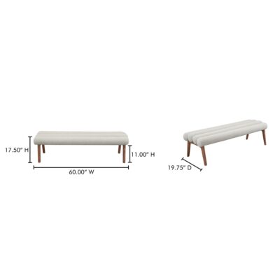 Arlo Bench Off White EW-1015-14 EW 1015 14 70