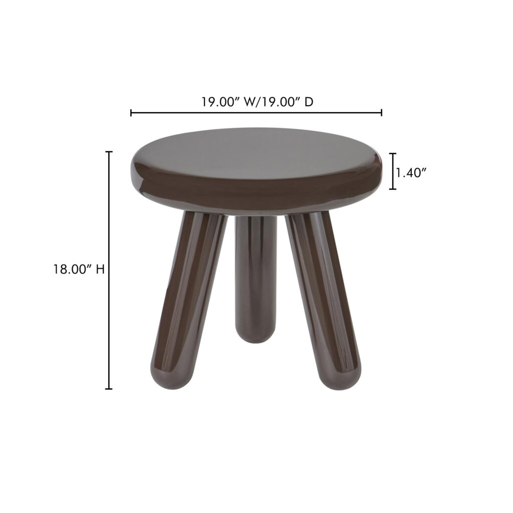 Joy Accent Table Dark Brown Lacquer - Image 8