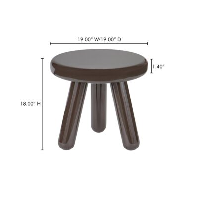 Joy Accent Table Dark Brown Lacquer EW-1020-20 EW 1020 20 70