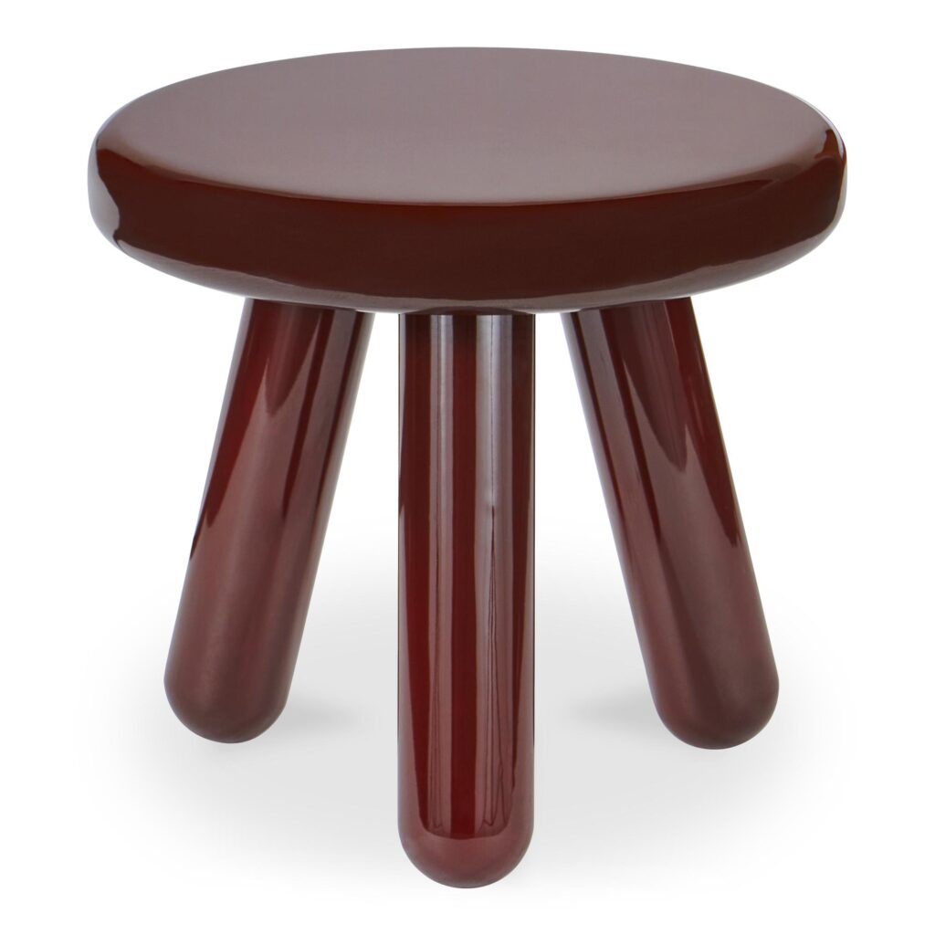 Joy Accent Table Deep Red Lacquer - Image 2