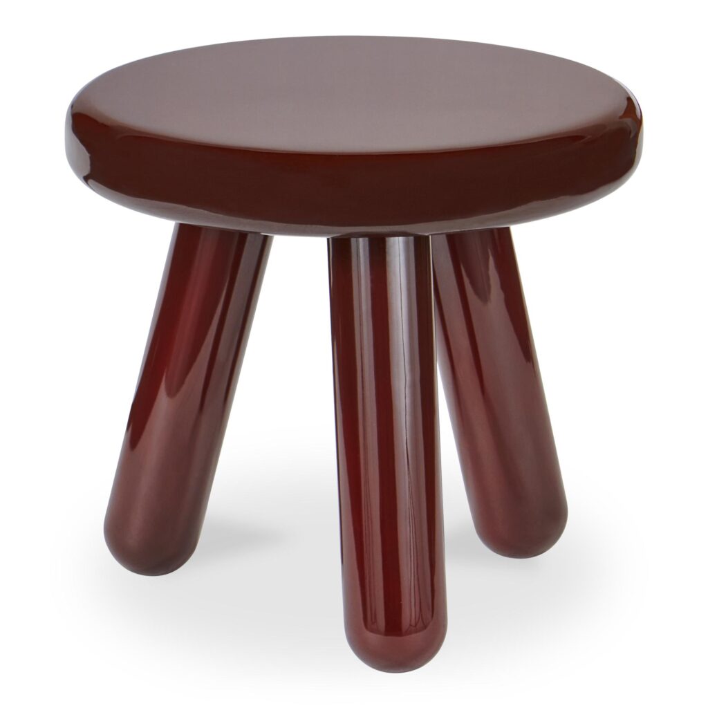 Joy Accent Table Deep Red Lacquer - Image 3