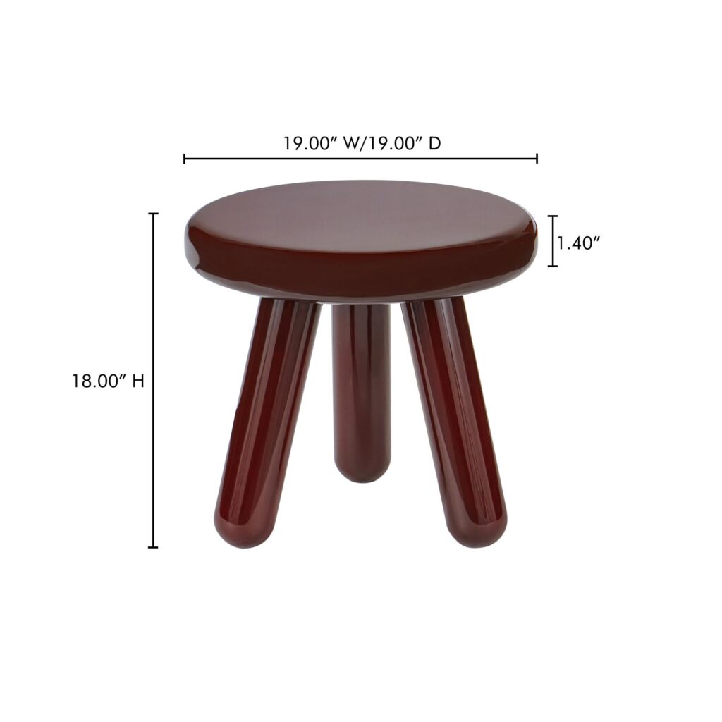 Joy Accent Table Deep Red Lacquer - Image 9