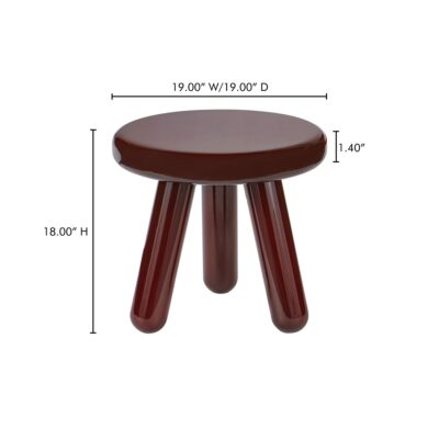 Joy Accent Table Deep Red Lacquer EW-1020-22 EW 1020 22 70