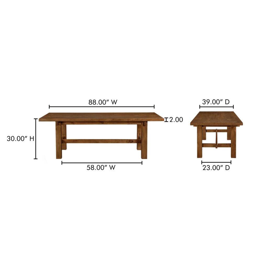 Mikoshi Small Dining Table Vintage Brown - Image 10