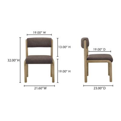 April Dining Chair Deep Brown-Set Of Two EW-1033-20 EW 1033 20 70