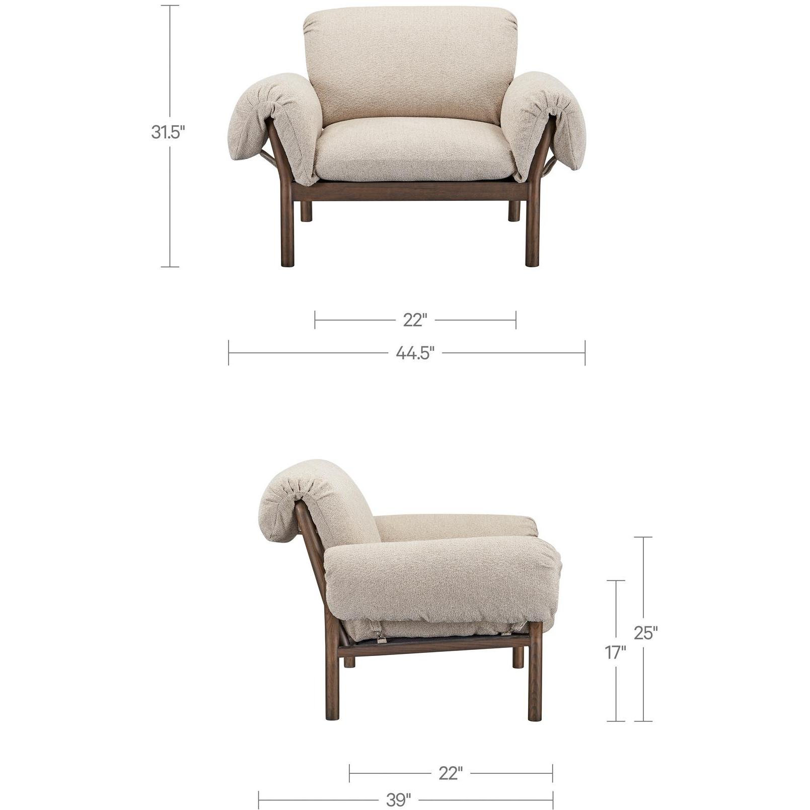 Cardero Lounge Chair Beige 10 Cardero Lounge Chair Beige - Image 10