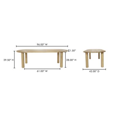 Milo Large Dining Table Oak FC-1002-24-0 FC 1002 24 0 70