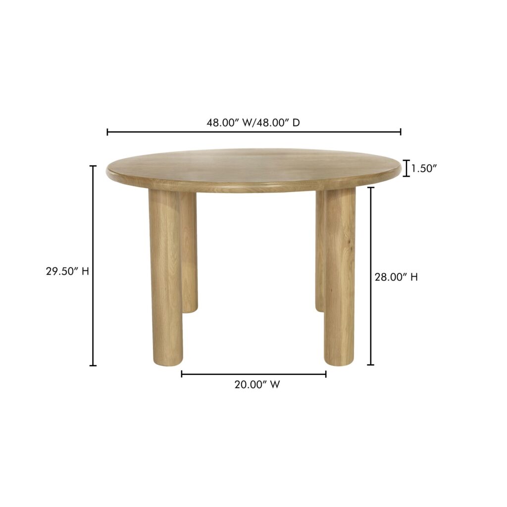 Milo Round Dining Table Oak - Image 7