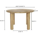 Milo Round Dining Table Oak 15 Milo Round Dining Table Oak FC-1003-24-0 FC 1003 24 0 70