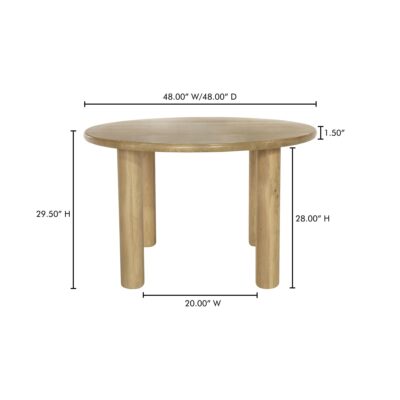 Milo Round Dining Table Oak FC-1003-24-0 FC 1003 24 0 70