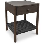 Millie Nightstand Dark Brown FC-1010-20 FC 1010 20 Millie diagR shadsilo