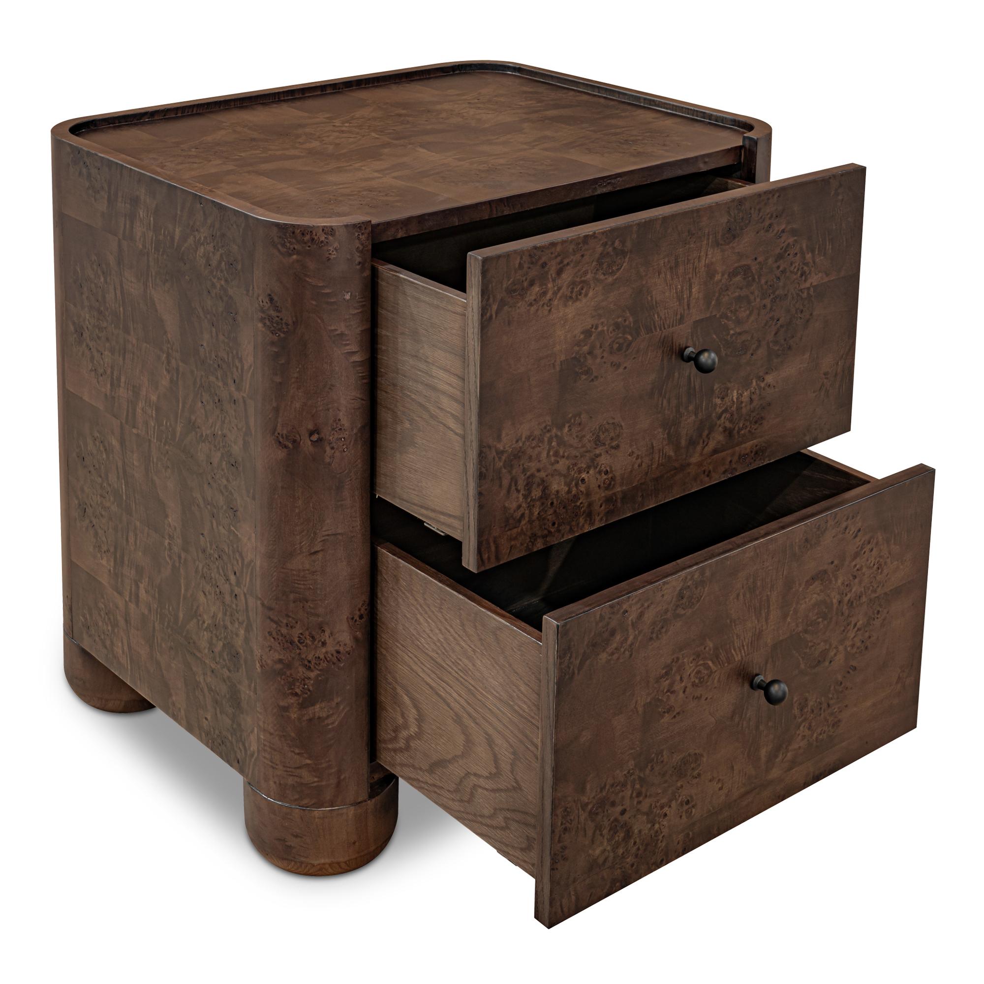 Gibson Nightstand Dark Brown 2 Gibson Nightstand Dark Brown - Image 2