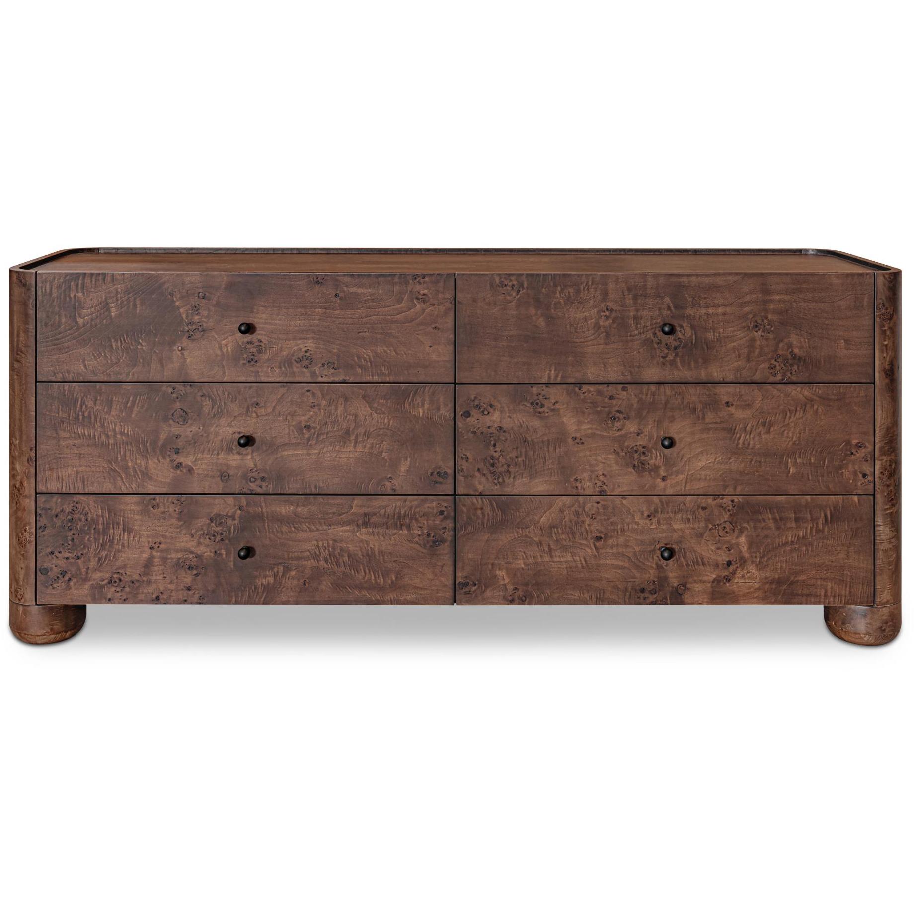 Gibson 6 Drawer Dresser Dark Brown 1 Gibson 6 Drawer Dresser Dark Brown