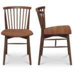 Marley Dining Chair Walnut-Set of Two FC-1013-03 FC 1013 03 Marley frontSide set shadsilo